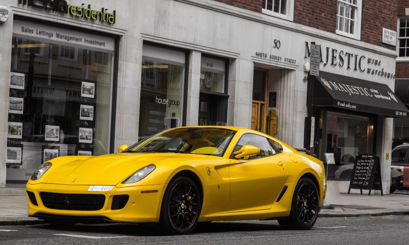 Феррари 599 GTB желтый