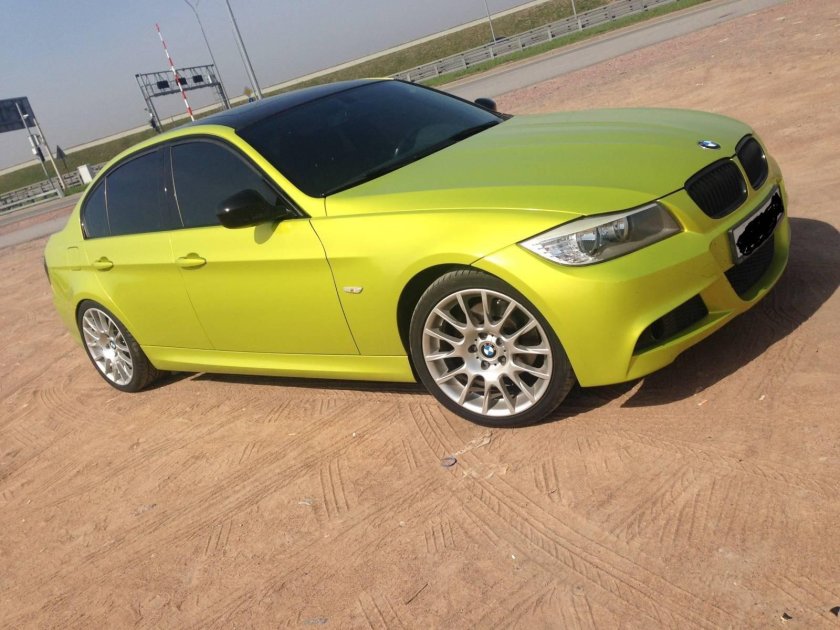 БМВ ф30 зеленый матовый хром