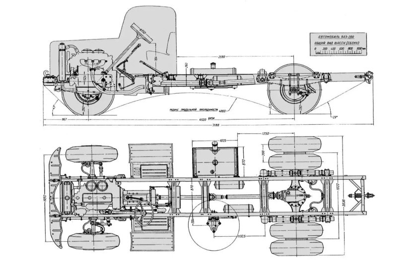 МАЗ 200 чертеж