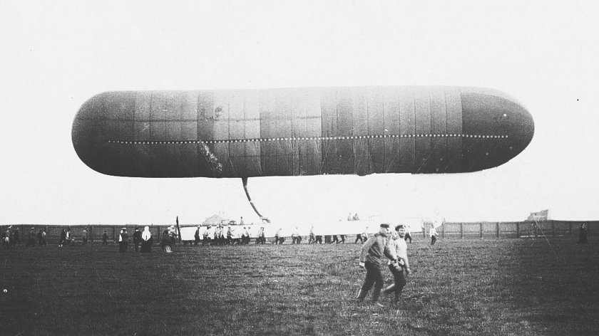 Первый дирижабль России "учебный" - 1908