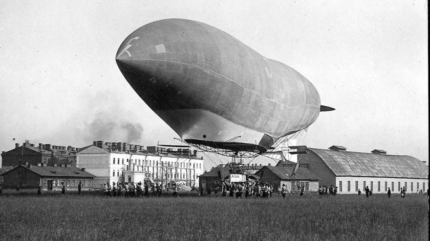 Первый дирижабль России "учебный" - 1908