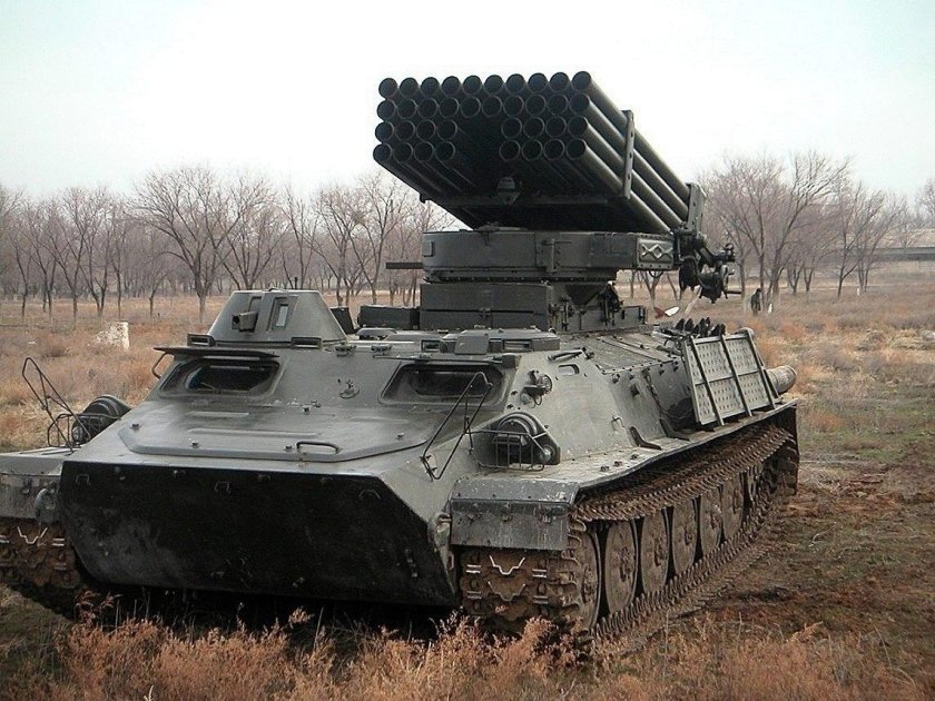РСЗО град-1 на шасси МТ-ЛБ