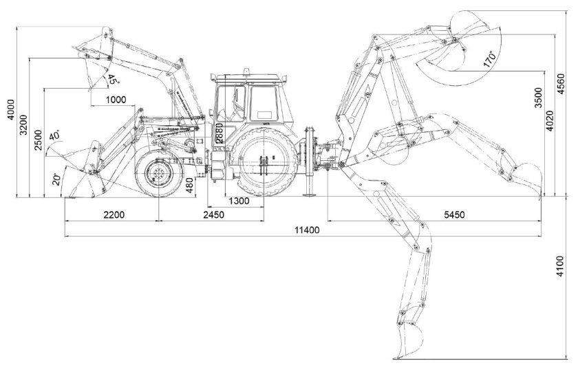 Экскаватор МТЗ 82 Амкодор