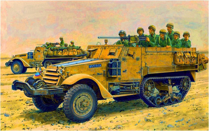 Полугусеничный бронетранспортер м3