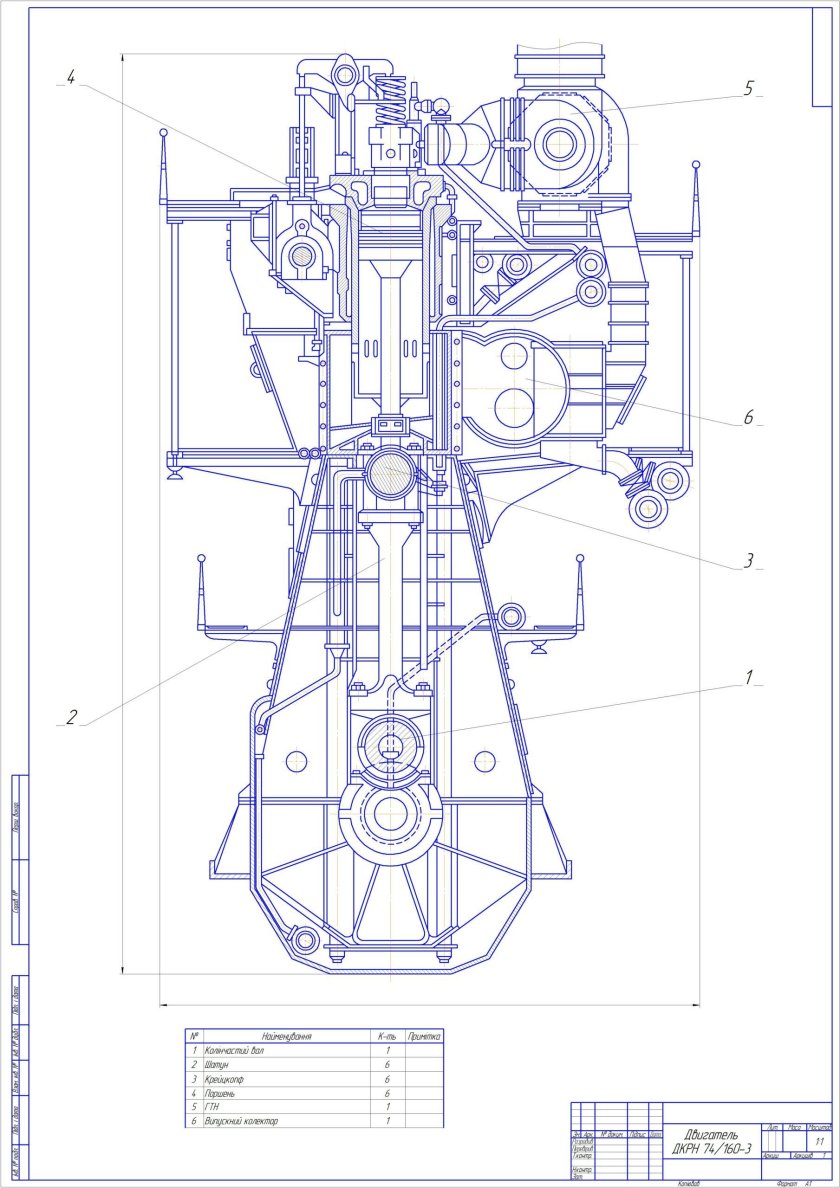 Судовой двигатель ДКРН 74/160