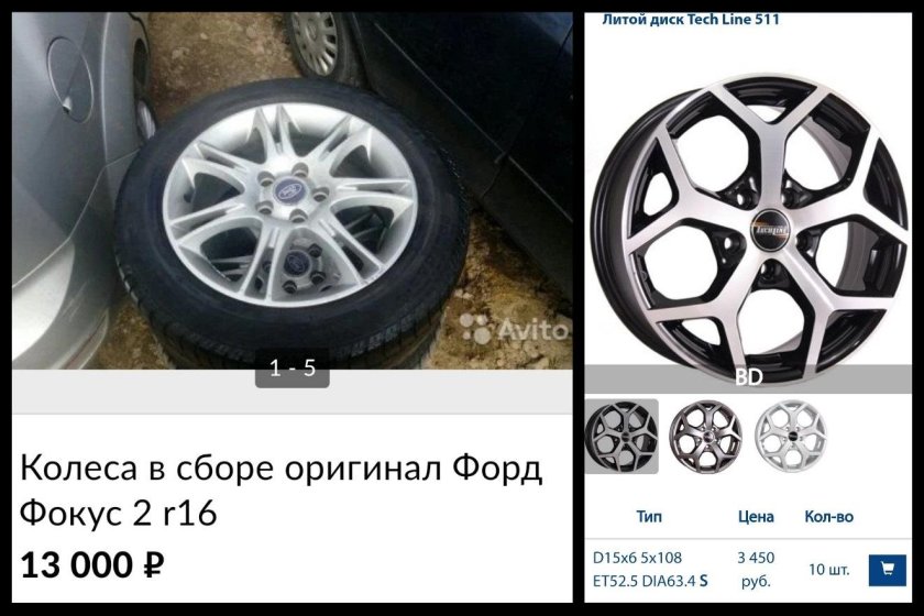 Форд фокус 2 размер дисков на 16