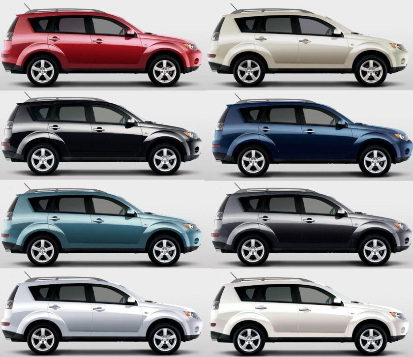 Mitsubishi Outlander цвета