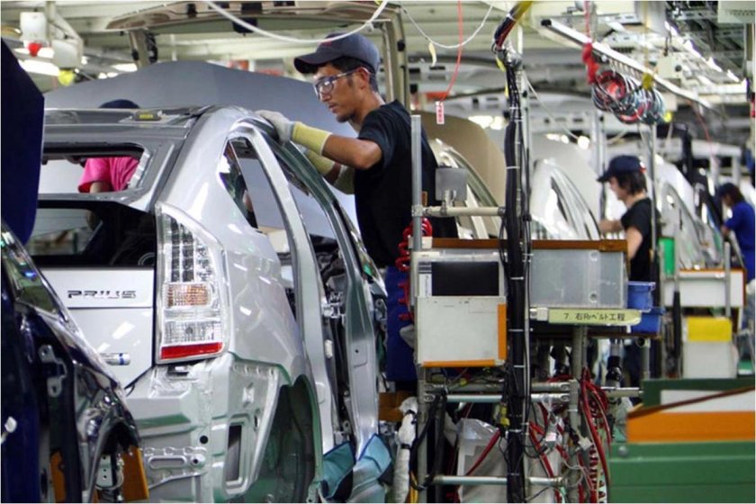 Завод Тойота в Японии