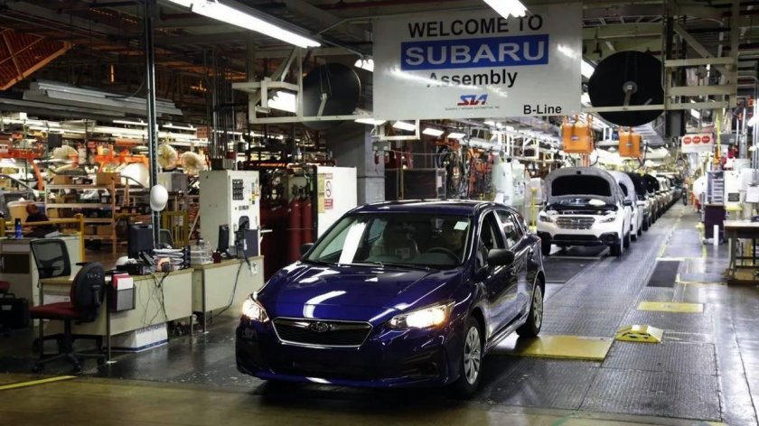 Завод Subaru в Японии