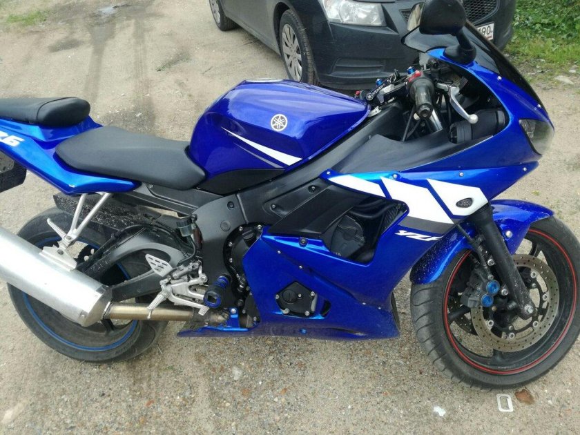 Yamaha r6 2004 синяя