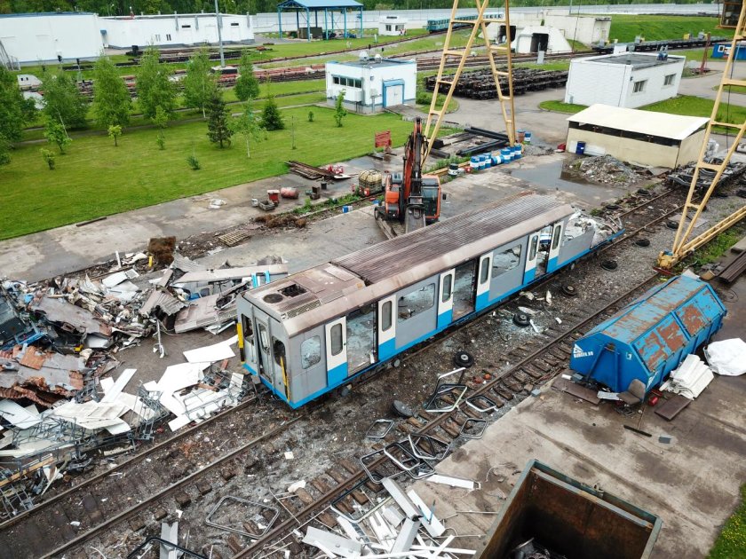 Электродепо Митино утилизация вагонов