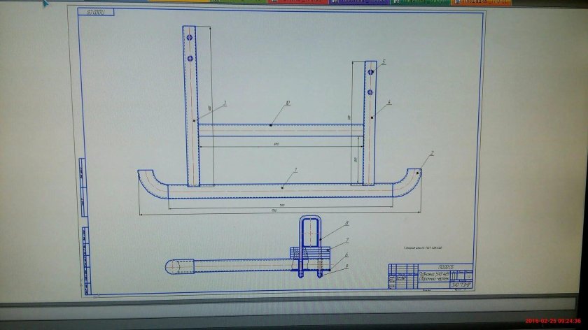 Силовой бампер УАЗ 452 чертежи