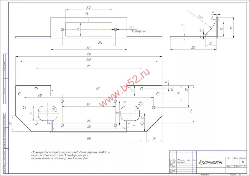 Площадка под лебедку УАЗ Патриот чертежи