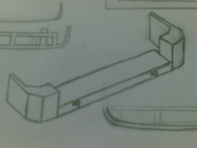 Чертеж силового бампера на ниву 2121