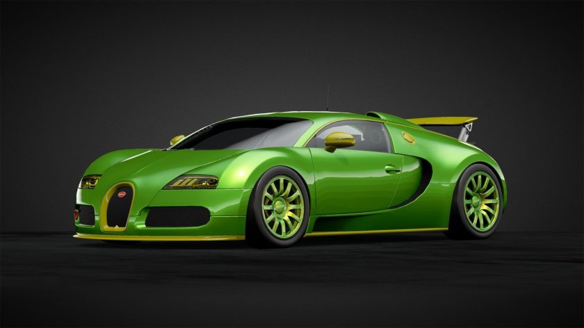 Бугатти вейрон спорт зеленая