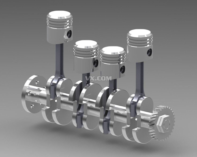 Коленчатый вал 6 цилиндрового двигателя