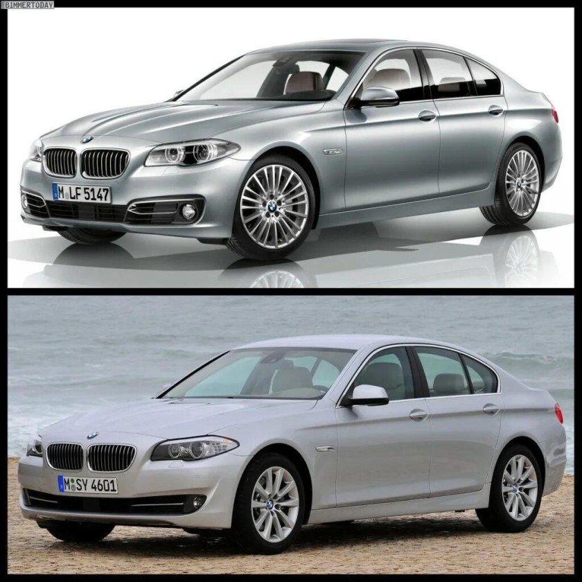 BMW f10 Рестайлинг и дорестайлинг