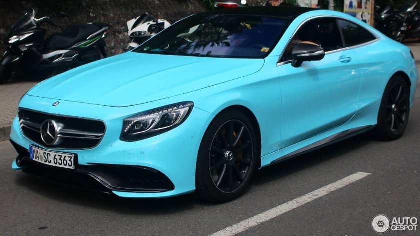 Мерседес s63 голубой