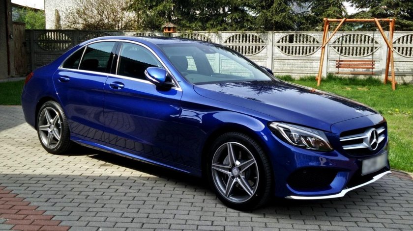 Мерседес синий c205