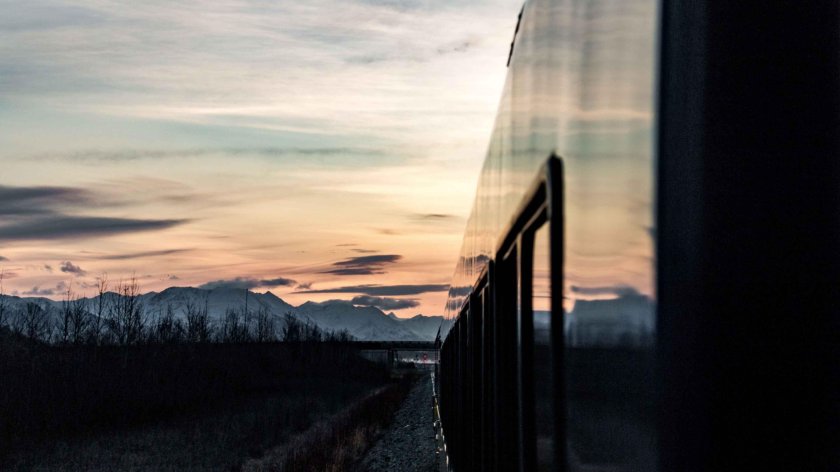 Красивый вид из поезда