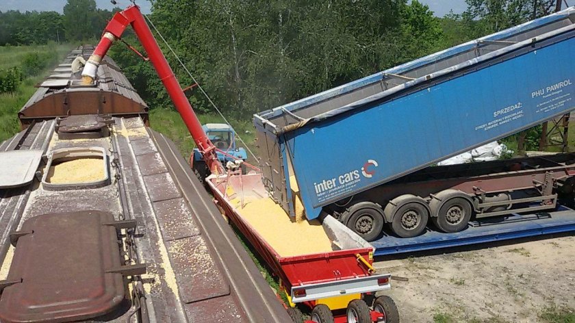 Перегрузчик зерна в вагон