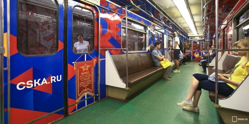 Тематический поезд метро ЦСКА