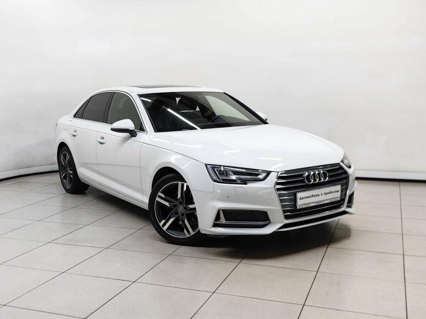 Белая ауди а 4