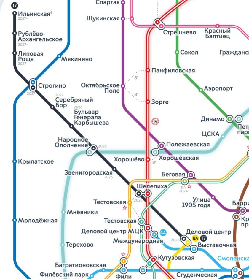 Схема Архангельской ветки метро