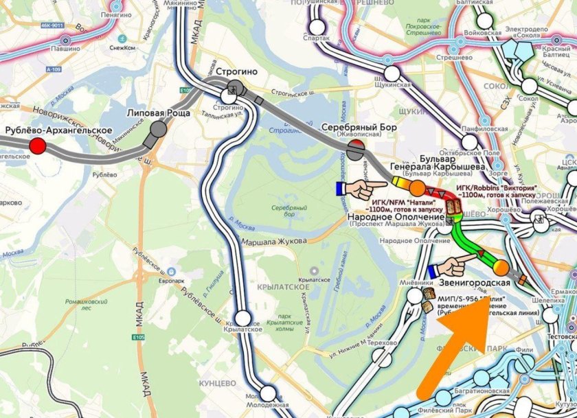 Метро рублево архангельская ветка