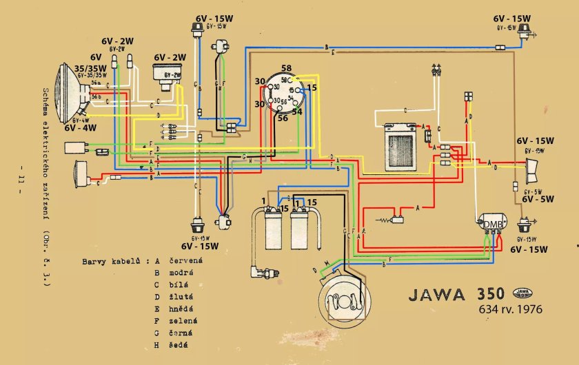 Электрооборудование Ява 634 6 вольт
