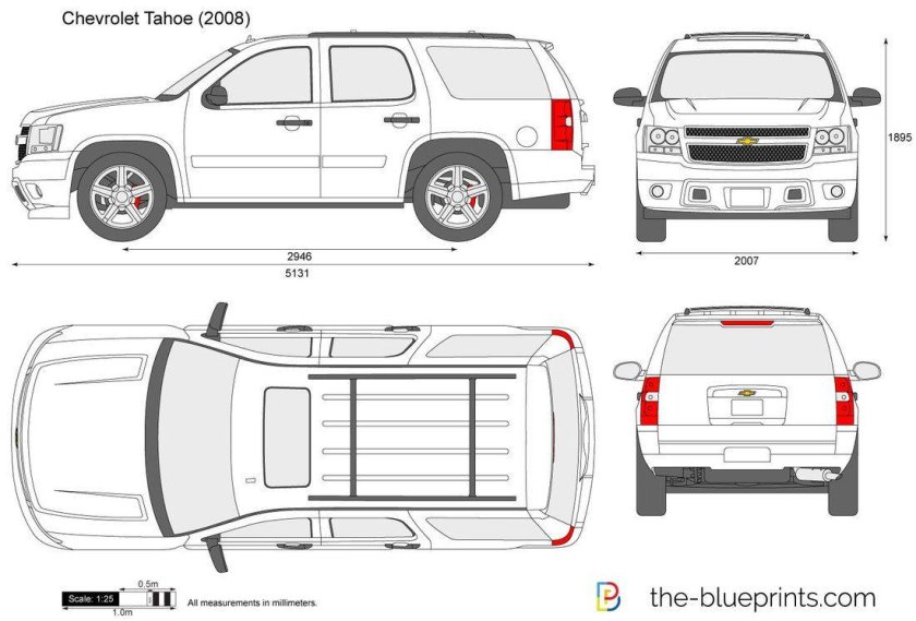 Чертеж Chevrolet Tahoe 2008