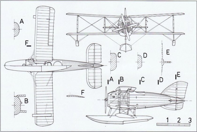 Поплавок гидросамолета ан-2 чертеж