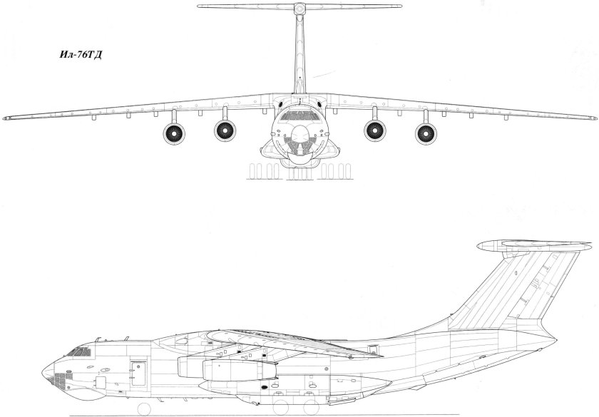 Чертеж самолета ил 76