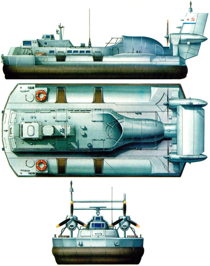 Десантные катера на воздушной подушке проекта 1205