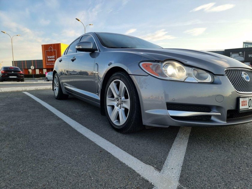 Ягуар XF 2008 седан тёмно голубой