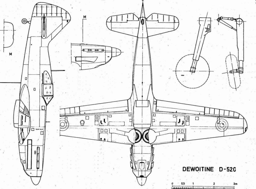 Dewoitine d.520 чертеж