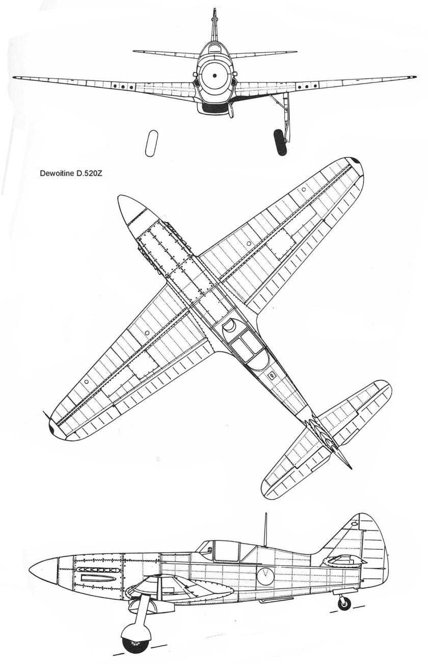 Dewoitine d.520 чертеж