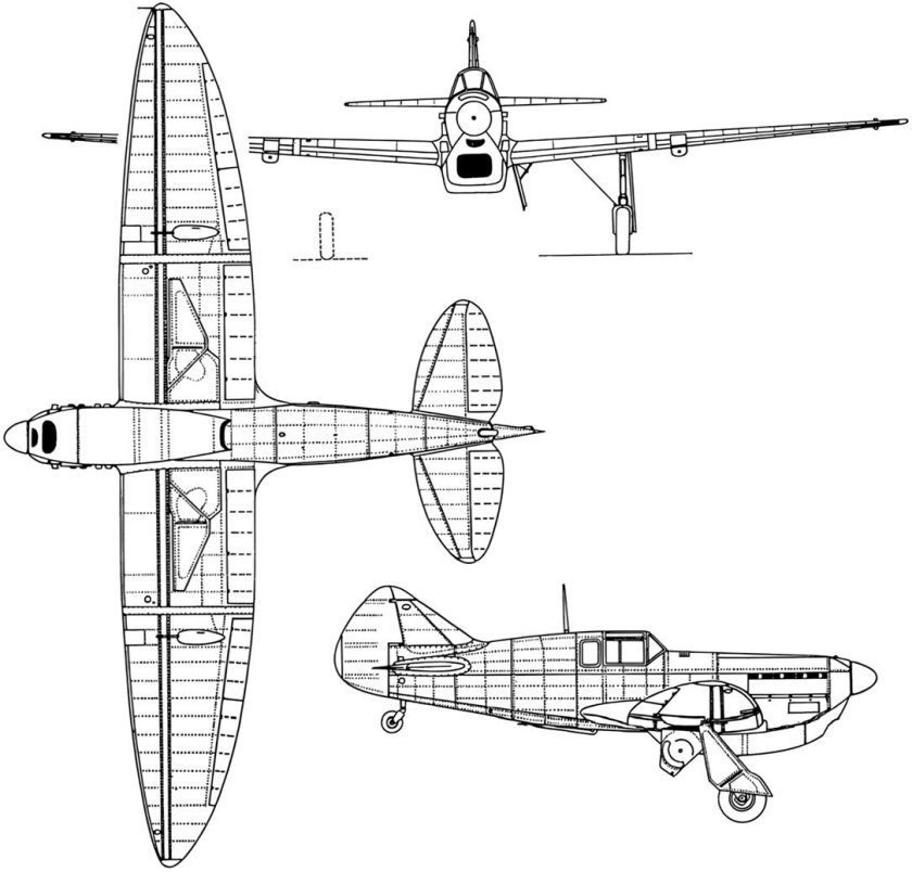 Спитфайр истребитель чертежи