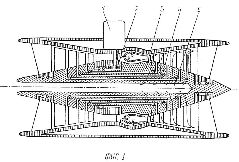 Двухконтурный турбореактивный двигатель