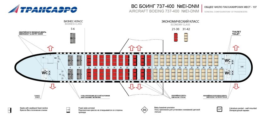 Боинг 737-500 компоновка салона