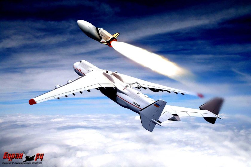 Мрия Буран воздушный старт