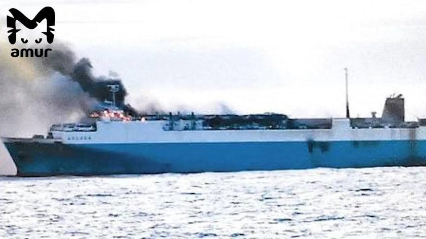 Пожар на судне Ангара в японском море