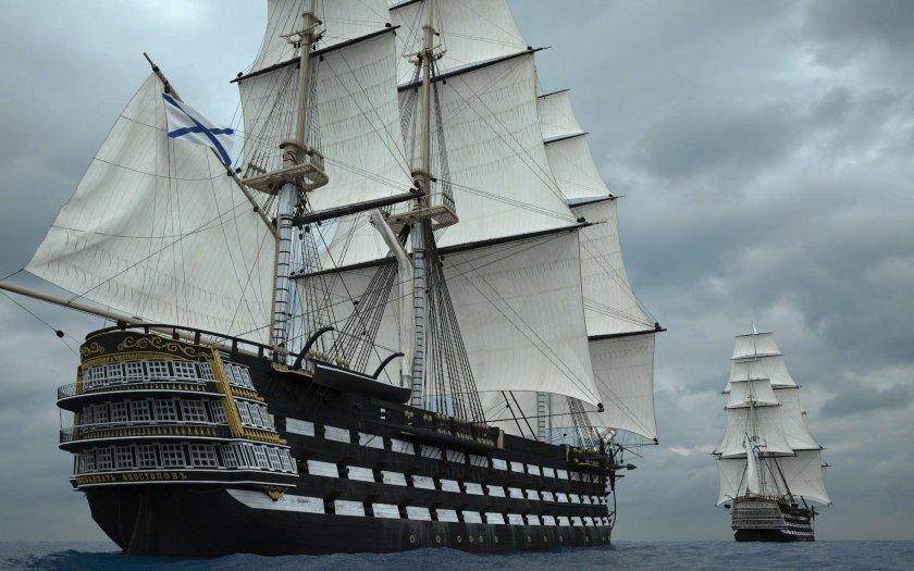 Парусный корабль мановар