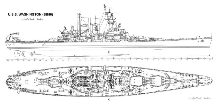 Линкор Монтана чертежи