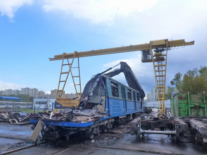Электродепо Митино утилизация вагонов