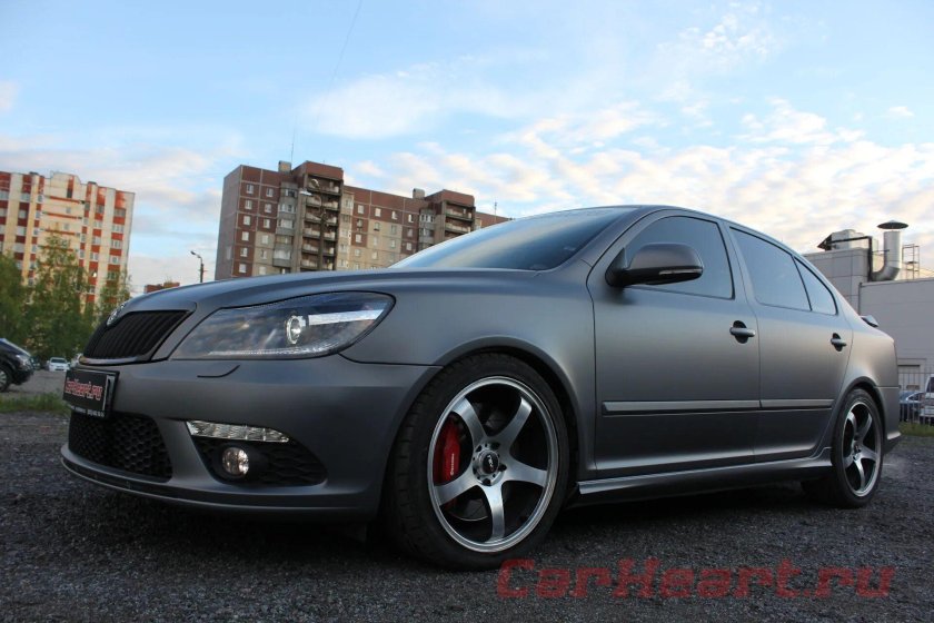 Шкода а 5 в матовой пленке