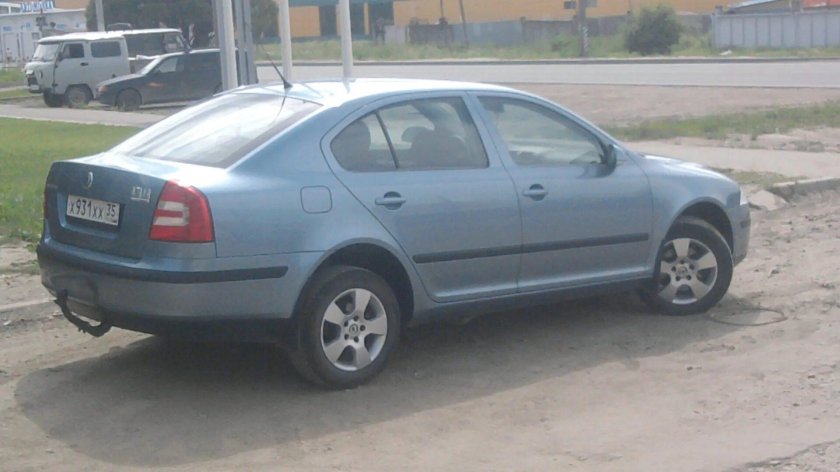 Шкода Октавия 2008 голубой