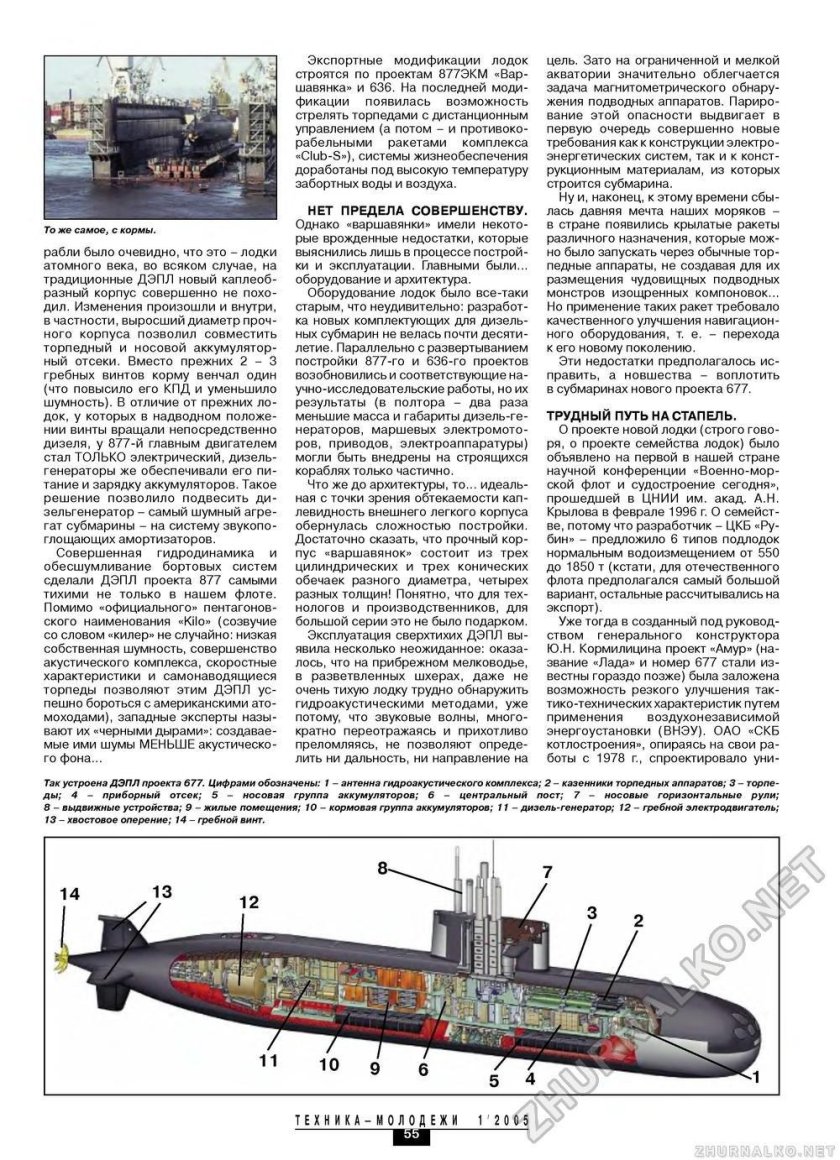 Подводная лодка с двигателем Стирлинга