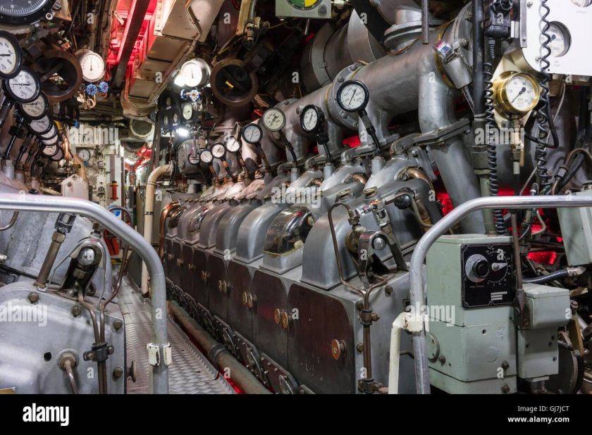 Машинное отделение подводной лодки