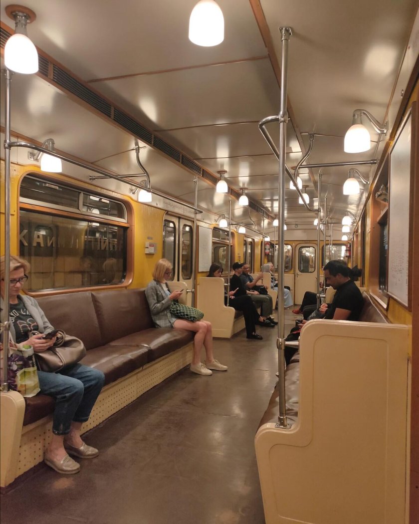 Ретропоезд Сокольники вагон метро